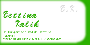 bettina kalik business card